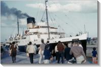 Saint-Malo (~1960) S.S. Brittany as she enters the lock (Coll. M. Pel)