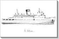 Dessin A.D�chorgnat (2008) Profil du Paquebot S.S. Falaise