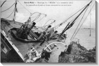 Saint-Malo (1905) L'épave du Hilda à marée basse